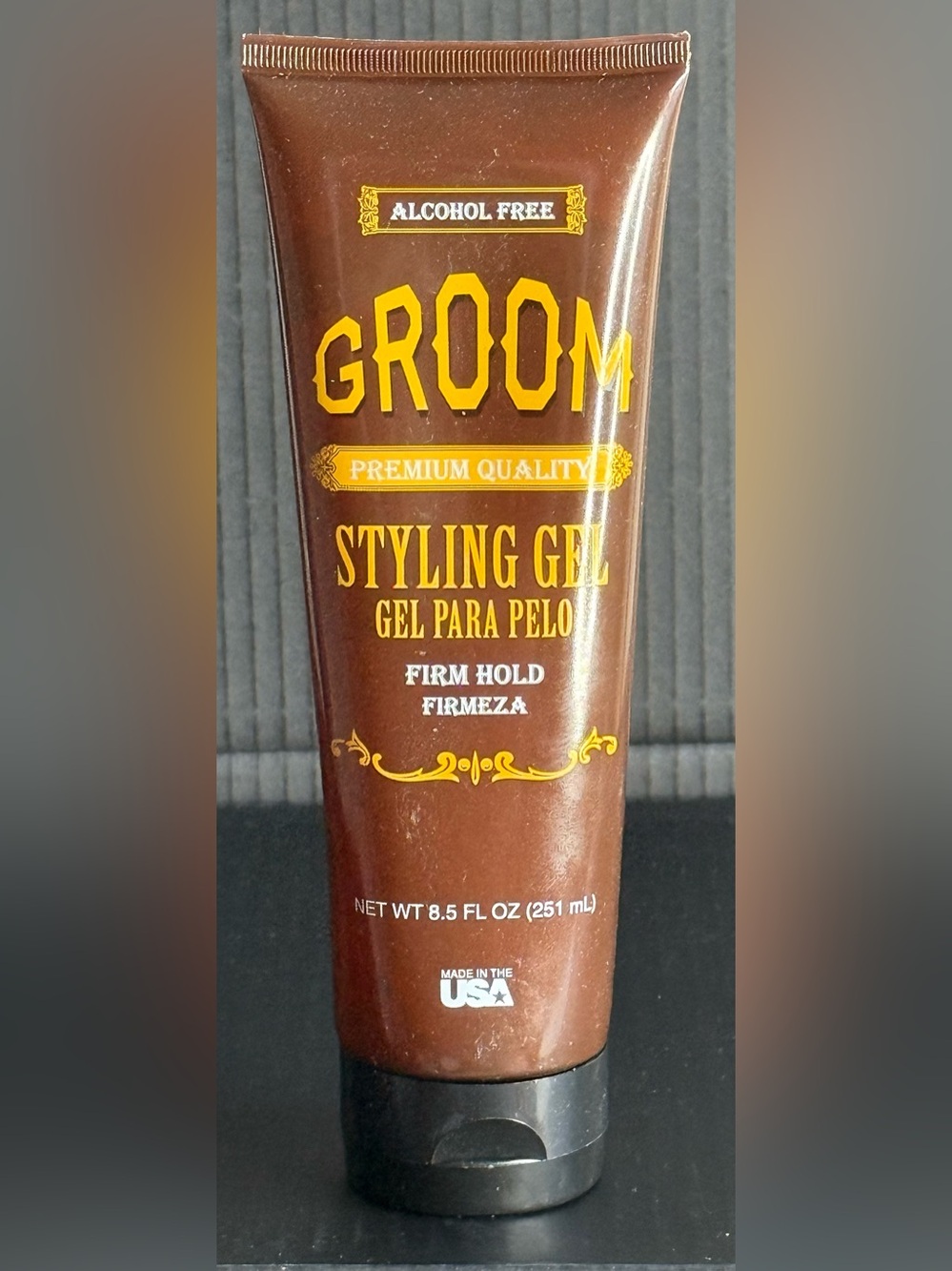 Groom Premium Quality Styling Gel Firm Hold Alcohol Free 8.5 oz New